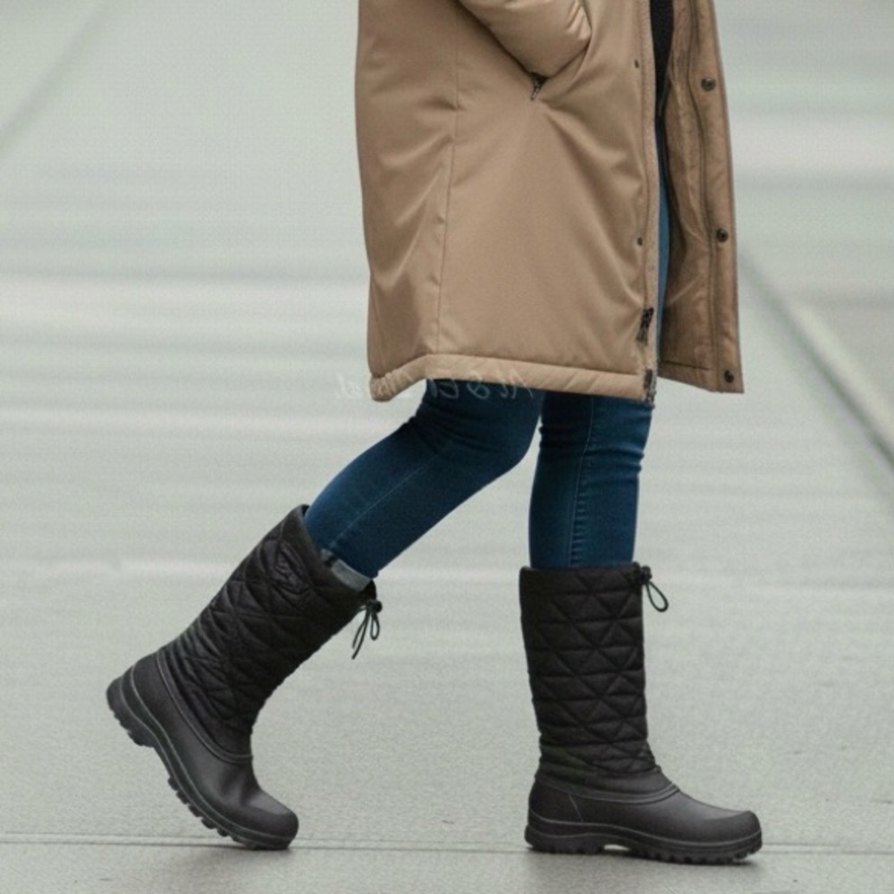 Time and Tru Women’s Black Winter Snow Boots Temperature Rated -5°F Sz 10 | NWT